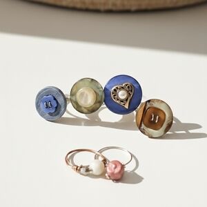 Elegant Button-Inspired Jewelry Set